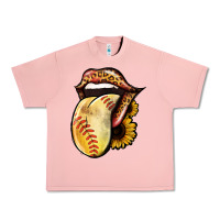 Salmon Softball Tongue Urban Heavy Tee - Jasminsmagicworld