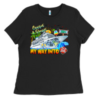 Black 2024 Cruisin Ladies Tee - CowhideDigitalArt