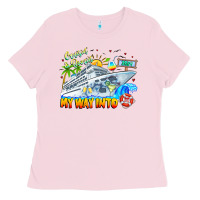 Bubblegum Pink 2024 Cruisin Ladies Tee - CowhideDigitalArt