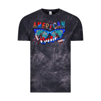 Cloud Black American babe Vintage Tee - CowhideDigitalArt