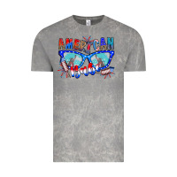 Cloud Rock American babe Vintage Tee - CowhideDigitalArt