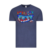 Vintage Denim American babe Vintage Tee - CowhideDigitalArt