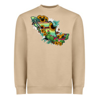 Mushroom Mexico Map Heavyweight Sweatshirt - RanaPortraitStore