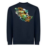 Navy Mexico Map Heavyweight Sweatshirt - RanaPortraitStore