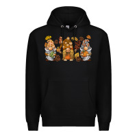 Black fall gnomies Premium Hoodie - BarkalooDesign