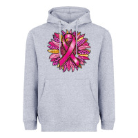 Heather Grey breast cancer sunflower Heavyweight Hoodie - RanaPortraitStore