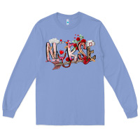 Colony Blue nurse valentines day Long Sleeve Tee - RacoonDesign