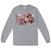 Heather Grey nurse valentines day Long Sleeve Tee - RacoonDesign