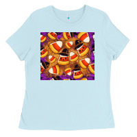Baby Blue Candy Pattern Ladies Tee - CowhideDigitalArt