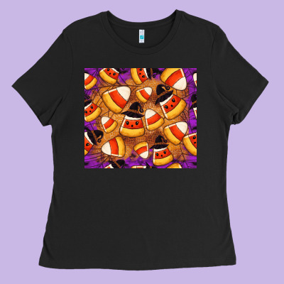 Candy Pattern Ladies Tee Designed By Cowhidedigitalart