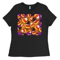 Black Candy Pattern Ladies Tee - CowhideDigitalArt