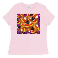 Bubblegum Pink Candy Pattern Ladies Tee - CowhideDigitalArt
