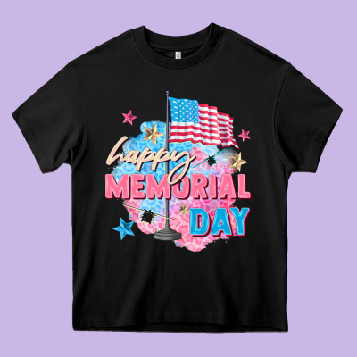 Happy Memorial Day Heavy Core Tee Designed By Fadigitalartstudio
