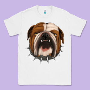 Bulldog Classic Tee Designed By Jasminsmagicworld