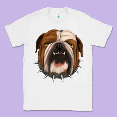 Bulldog Classic Tee Designed By Jasminsmagicworld