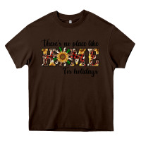 Chocolate Brown there's no place like home for holidays Heavy Core Tee - RanaPortraitStore