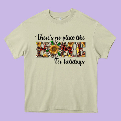 There's No Place Like Home For Holidays Heavy Core Tee Designed By Ranaportraitstore