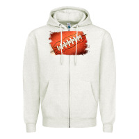 Oatmeal Heather american football brushstroke Zipper Hoodie - Jasminsmagicworld