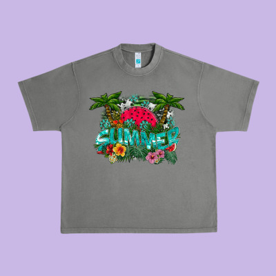 Summer Urban Heavy Tee Designed By Cowhidedigitalart