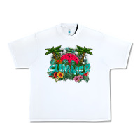 White Summer Urban Heavy Tee - CowhideDigitalArt