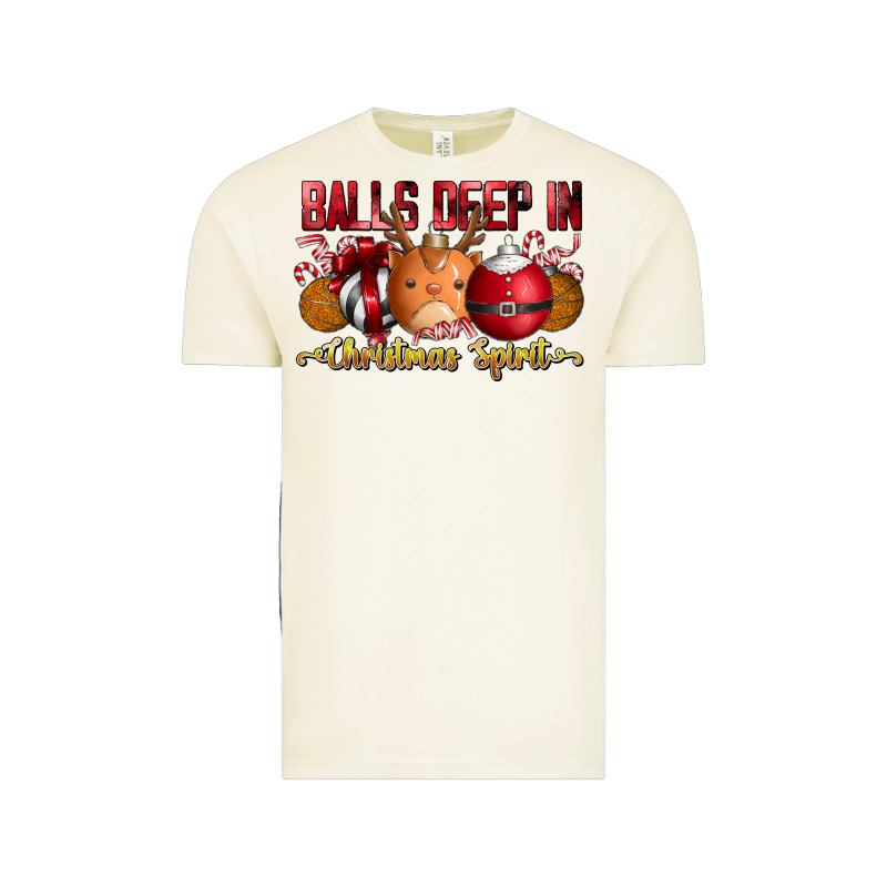 Balls Deep In Christmas Spirit Vintage Tee by CowhideDigitalArt | Teevron