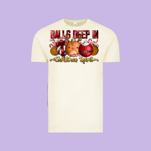 Balls Deep In Christmas Spirit Vintage Tee Designed By Cowhidedigitalart