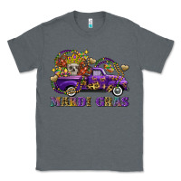 Charcoal Heather mardi gras skull truck Classic Tee - FaDigitalArtStudio