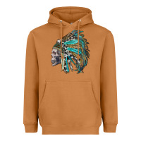 Meerkat western indian headdress with skull Heavyweight Hoodie - RanaPortraitStore