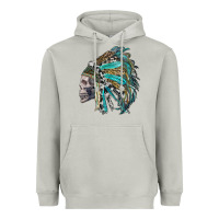 Moon Dust western indian headdress with skull Heavyweight Hoodie - RanaPortraitStore