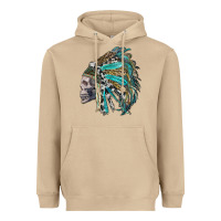 Mushroom western indian headdress with skull Heavyweight Hoodie - RanaPortraitStore