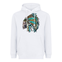 White western indian headdress with skull Heavyweight Hoodie - RanaPortraitStore