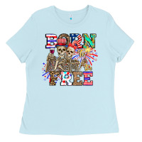 Baby Blue boy grandma Ladies Tee - CowhideDigitalArt