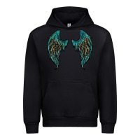 Black turquoise leopard wings Urban Hoodie - RanaPortraitStore