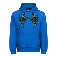 Cobalt turquoise leopard wings Urban Hoodie - RanaPortraitStore