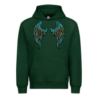 Forest Green turquoise leopard wings Urban Hoodie - RanaPortraitStore