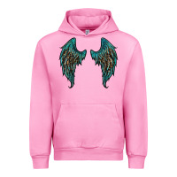 Fuchsia Pink turquoise leopard wings Urban Hoodie - RanaPortraitStore
