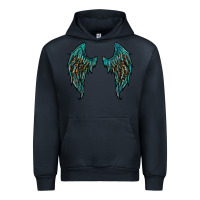 Navy turquoise leopard wings Urban Hoodie - RanaPortraitStore