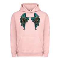 Pigment Salmon turquoise leopard wings Urban Hoodie - RanaPortraitStore