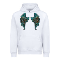 White turquoise leopard wings Urban Hoodie - RanaPortraitStore