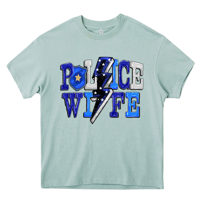 Police Wife Heavy Core Tee by FaDigitalArtStudio | Teevron