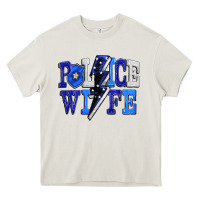 Cream Police wife Heavy Core Tee - FaDigitalArtStudio