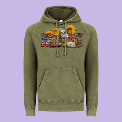 Mom Boots Hat And Sunflower Vintage Hoodie Designed By Artiststas