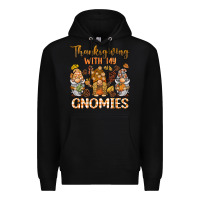 Black thanksgiving with my  gnomies Premium Hoodie - BarkalooDesign