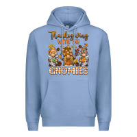 Colony Blue thanksgiving with my  gnomies Premium Hoodie - BarkalooDesign
