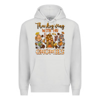 Dove Grey thanksgiving with my  gnomies Premium Hoodie - BarkalooDesign