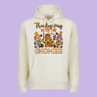 Thanksgiving With My  Gnomies Premium Hoodie Designed By Barkaloodesign