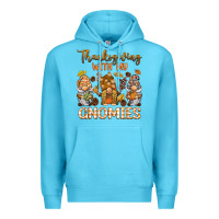 Ocean Blue thanksgiving with my  gnomies Premium Hoodie - BarkalooDesign