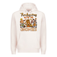 Pale Pink thanksgiving with my  gnomies Premium Hoodie - BarkalooDesign