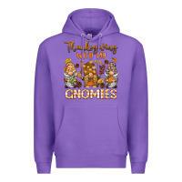 Purple thanksgiving with my  gnomies Premium Hoodie - BarkalooDesign