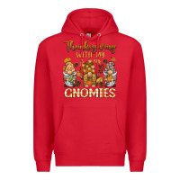Red thanksgiving with my  gnomies Premium Hoodie - BarkalooDesign